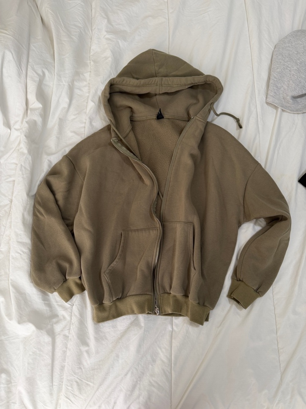 Classic Olive Zip-Up Hoodie